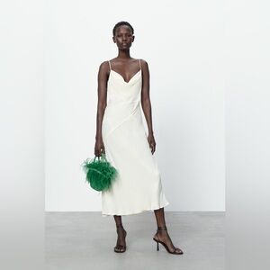 Zara Satin seamed Style Dress flaws